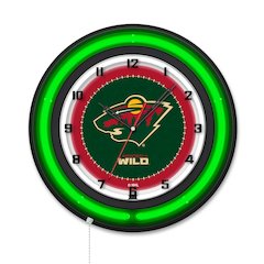 Minnesota Wild 19" Double Neon Wall Clock
