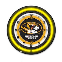 University of Missouri 19" Double Neon Wall Clock