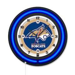 Montana State University 19" Double Neon Wall Clock