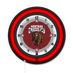 University of Montana 19" Double Neon Wall Clock