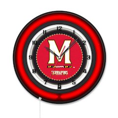 University of Maryland 19" Double Neon Wall Clock