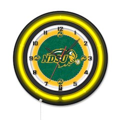 North Dakota State University 19" Double Neon Wall Clock