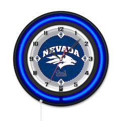 University of Nevada 19" Double Neon Wall Clock