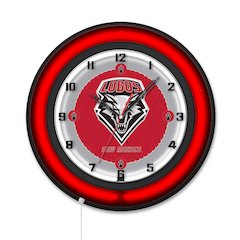 University of New Mexico 19" Double Neon Wall Clock