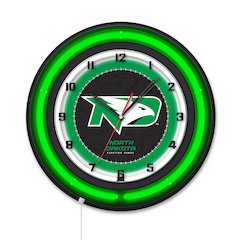 University of North Dakota 19" Double Neon Wall Clock