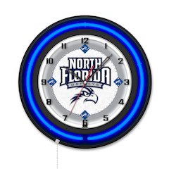 University of North Florida 19" Double Neon Wall Clock