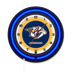 Nashville Predators 19" Double Neon Wall Clock