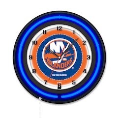 New York Islanders 19" Double Neon Wall Clock