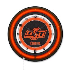 Oklahoma State University 19" Double Neon Wall Clock