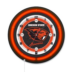 Oregon State University 19" Double Neon Wall Clock