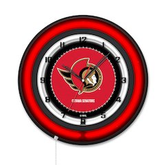Ottawa Senators 19" Double Neon Wall Clock