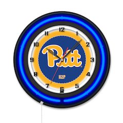 University of Pittsburgh 19" Double Neon Wall Clock