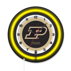 Purdue  19" Double Neon Wall Clock