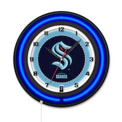 Seattle Kraken 19" Double Neon Wall Clock