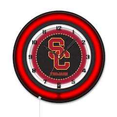 University of Southern California 19" Double Neon Wall Clock