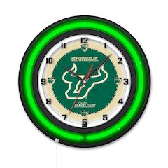University of South Florida 19" Double Neon Wall Clock
