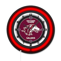 Southern Illinois University 19" Double Neon Wall Clock