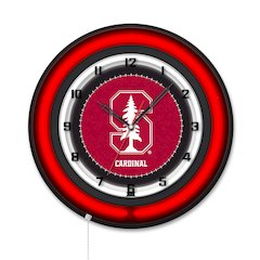 Stanford University 19" Double Neon Wall Clock