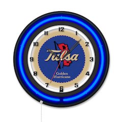 University of Tulsa 19" Double Neon Wall Clock