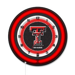 Texas Tech University 19" Double Neon Wall Clock