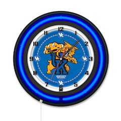 University of Kentucky (Cat)  19" Double Neon Wall Clock