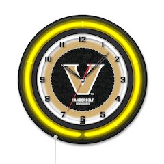 Vanderbilt University 19" Double Neon Wall Clock