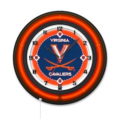 University of Virginia 19" Double Neon Wall Clock