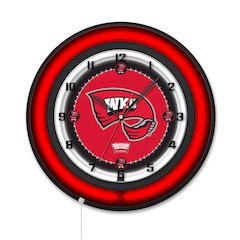 Western Kentucky University 19" Double Neon Wall Clock