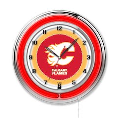 Calgary Flames 19" Neon Clock