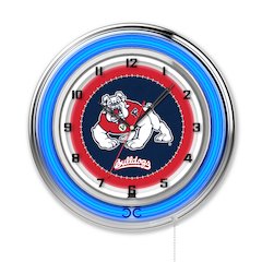 Fresno State 19" Neon Clock