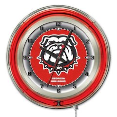 Georgia "Bulldog" 19" Neon Clock