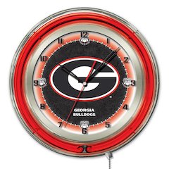 Georgia "G" 19" Neon Clock