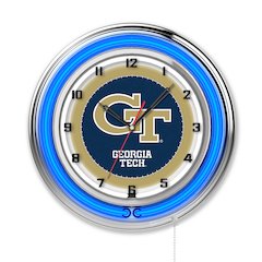 Georgia Tech 19" Neon Clock