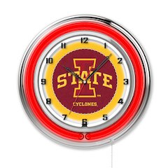 Iowa State 19" Neon Clock