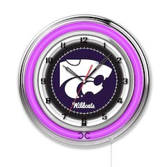 Kansas State 19" Neon Clock