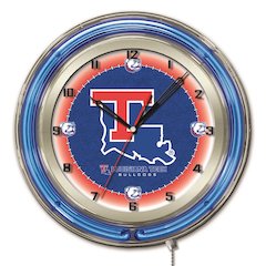 Louisiana Tech 19" Neon Clock