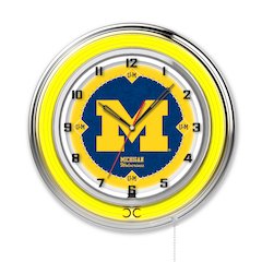 Michigan 19" Neon Clock