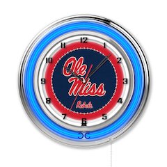 Ole' Miss 19" Neon Clock