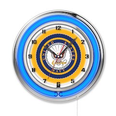 U.S. Navy 19" Neon Clock