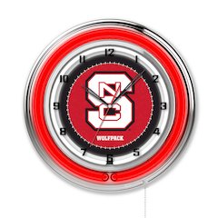 North Carolina State 19" Neon Clock