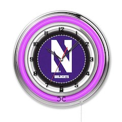 Northwestern 19" Neon Clock