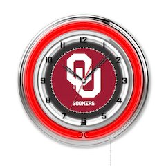 Oklahoma 19" Neon Clock
