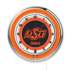 Oklahoma State 19" Neon Clock
