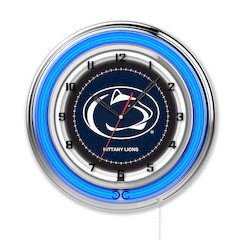 Penn State 19" Neon Clock