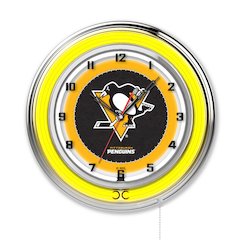 Pittsburgh Penguins 19" Neon Clock