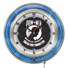 POW/MIA 19" Neon Clock
