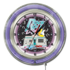 Rock & Roll Diner Neon Clock