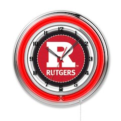 Rutgers 19" Neon Clock