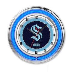 Seattle Kraken 19" Neon Clock Clk19SeaKrk