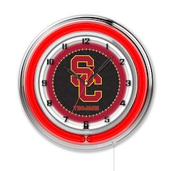 USC Trojans 19" Neon Clock
